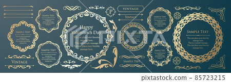 Valentine's day frame design. Luxurious and elegant decoration. antique. Vintage. gorgeous Valentine's day frame design. Luxurious and elegant decoration. antique. Vintage. gorgeous 85723215
