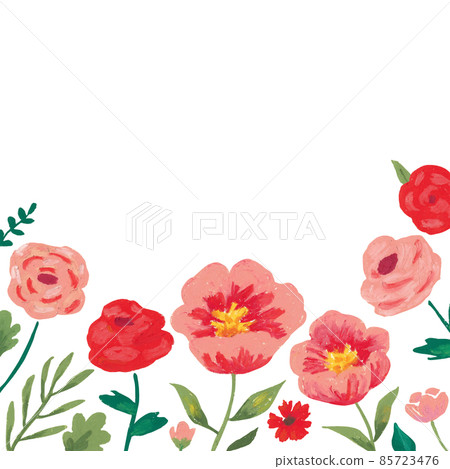 油畫棒花插畫 85723476