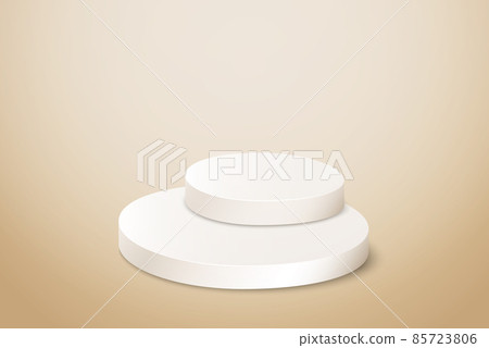 White podium. Pedestal. Scene. Vector illustration. 85723806