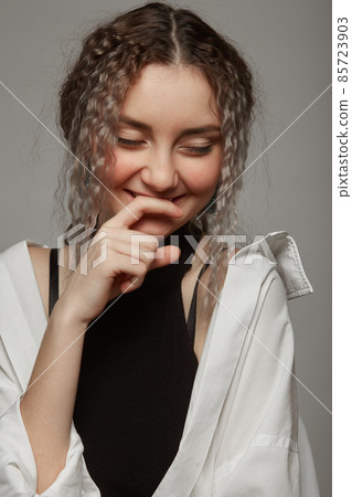 shy curly girl shy curly girl 85723903