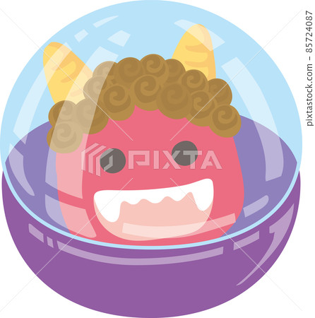 Akaoni's mask in a Gachapon capsule Akaoni's mask in a Gachapon capsule 85724087