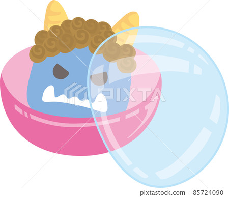 扭蛋膠囊中的青鬼面具_半開 85724090