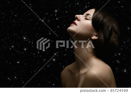 sensual woman in dark sensual woman in dark 85724599