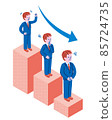 Illustration of a descending man 85724735
