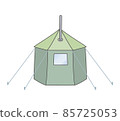 Illustration of tent type sauna 85725053