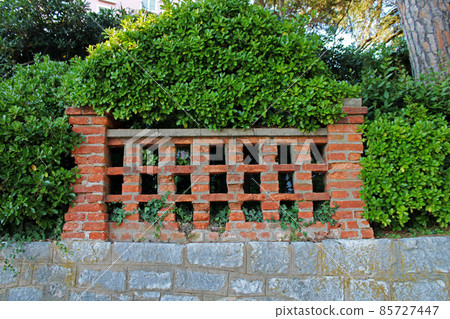 Opatija's public seaside promenade Lungomare, oldfashioned detail, Adriatic coast, Kvarner bay, Croatia Opatija's public seaside promenade Lungomare, oldfashioned detail, Adriatic coast, Kvarner bay, Croatia 85727447
