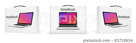 Laptop computer box mock up - Stock Illustration [85728654] - PIXTA