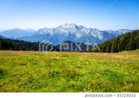 Mountain landscape in La Clusaz, France Mountain landscape in La Clusaz, France 85728833