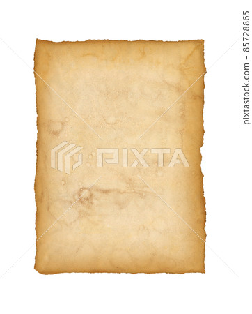 Old grunge paper sheet. Parchment isolated on white 85728865