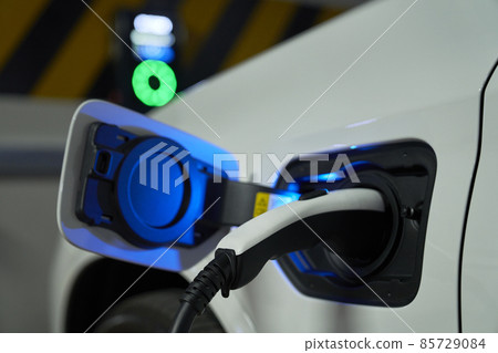 充電、充電站、電動汽車、混合動力、汽車、韓國 85729084
