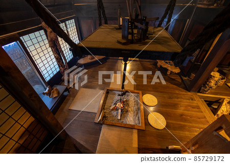 Shirakawa-go Gassho-zukuri private house indoors 85729172