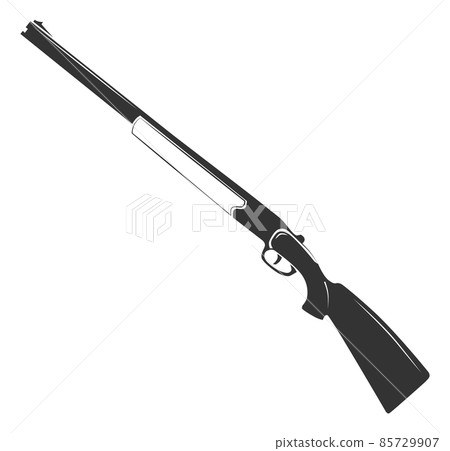 Rifle icon. Double barrel shotgun. Weapon symbol 85729907