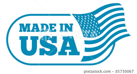 Made in USA stamp. Retro quality label with american flag Made in USA stamp. Retro quality label with american flag 85730067