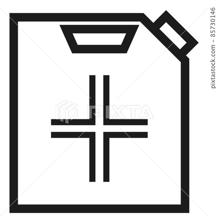 Canister icon. Fuel metal can in linear style 85730146