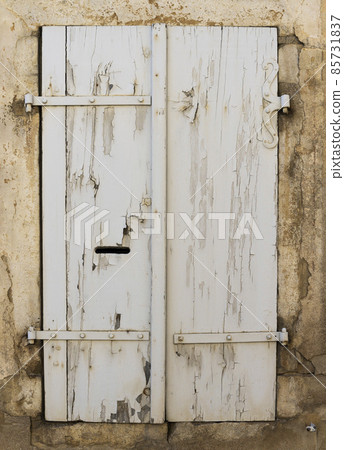 Shutters White Old Closed France Shutters White Old Closed France 85731837