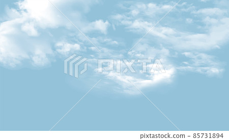 Illustration of clouds floating in the blue sky - Stock Illustration ...