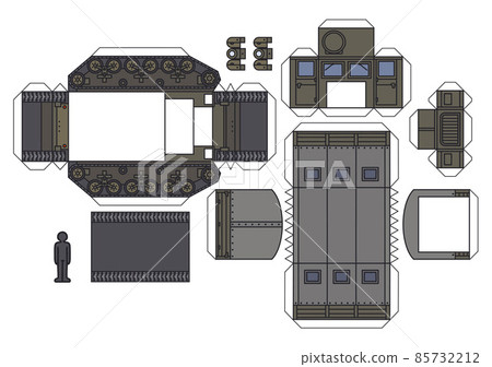 The paper model of an old artillery tractor 85732212