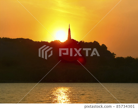 中國杭州 [中國杭州西湖] 夜景 / 中國杭州西湖 85734301