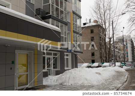 Residential quarter in the city Residential quarter in the city 85734674