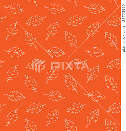 Vector seamless pattern of hand drawn autumn leaf - Stock Illustration ...