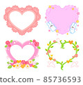 Heart-shaped cute frame material set 85736593
