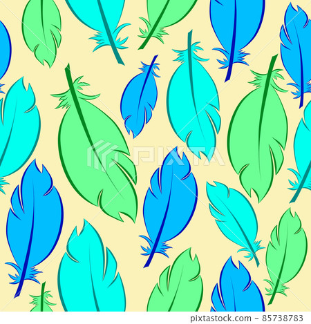 Hand drawn vector seamless pattern with painted... - Stock Illustration ...