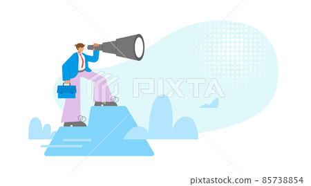 Discover opportunities vector concept. A successful businessman Discover opportunities vector concept. A successful businessman 85738854