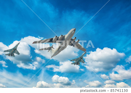 Military jets flying in sky 85741130