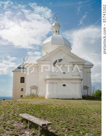 Beautiful and famous St. Sebastiano's chapel, Svaty kopecek. Mikulov town Beautiful and famous St. Sebastiano's chapel, Svaty kopecek. Mikulov town 85743302