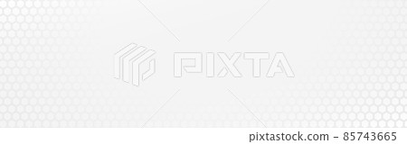 White hexagon background. Neutral website template. Light modern backdrop with geometric shapes. Abstract minimal wallpaper. Smooth honeycomb layout. Vector illustration 85743665
