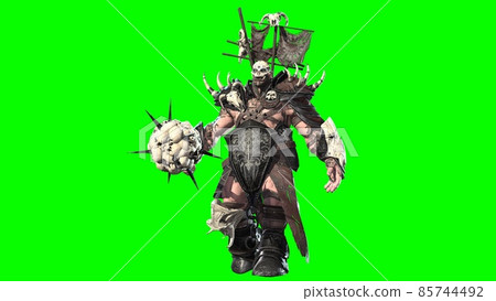 Huge orc monster with a cudgel 3d model 85744492