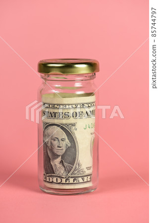 American dollar bill, saving concept American dollar bill, saving concept 85744797