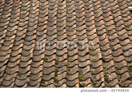 Background of antique tiles. Ancient European cities. High quality photo 85744934