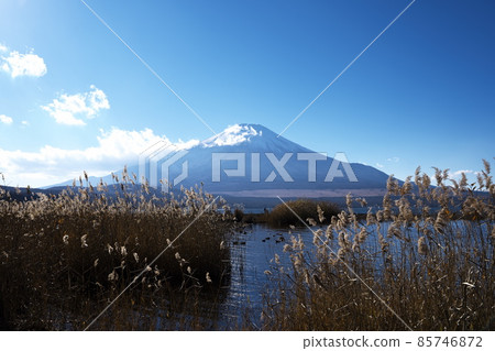 Beautiful scenery of Mt. Fuji on a sunny autumn day 85746872