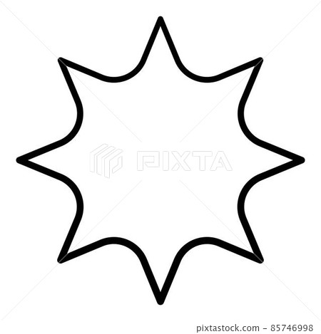 Sketch star. Cute star shape, black starburst doodle sign for christmas decoration isolated 85746998