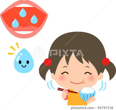 經常咀嚼口水字符和米飯的女孩 85747116