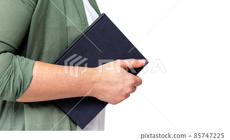 Office banner. Unrecognizable woman, planner, copy space. Office banner. Unrecognizable woman, planner, copy space. 85747225