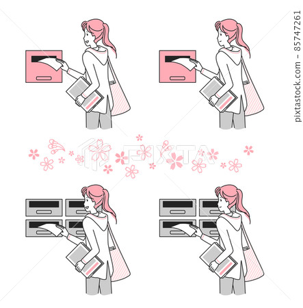 Young women posting spring 85747261