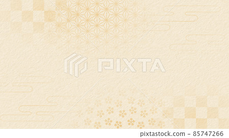 傳統日本圖案日本紙背景材料 85747266