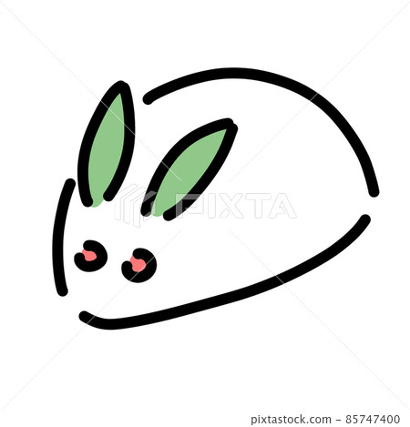 Snow rabbit illustration - Stock Illustration [85747400] - PIXTA