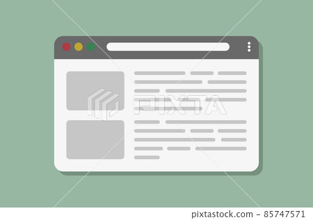 Simple vector illustration of web browser window - Stock Illustration ...