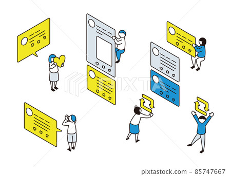 People sending on SNS 3 Isometric 85747667