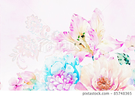 Elegant and beautiful watercolor flower illustration Elegant and beautiful watercolor flower illustration 85748365