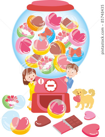 February Gacha/Capsule Toy Style Illustration Set | Valentine's Day/February Seasonal Materials | Includes People February Gacha/Capsule Toy Style Illustration Set | Valentine's Day/February Seasonal Materials | Includes People 85748435