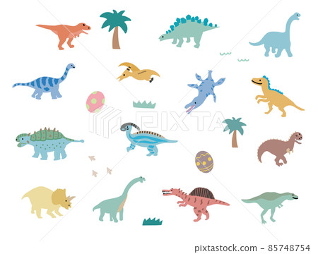 Hand drawn dinosaur set - Stock Illustration [85748754] - PIXTA