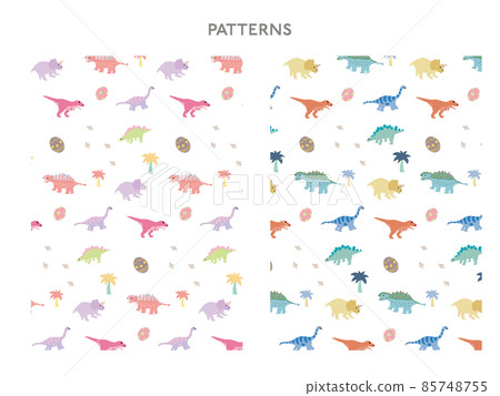Hand drawn dinosaur pattern Hand drawn dinosaur pattern 85748755