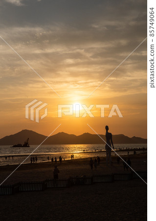 釜山多大浦海灘日落 85749064