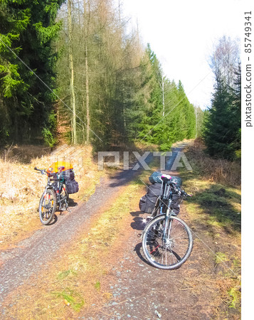Cycle route in Saxony at Upper Lusatia Cycle route in Saxony at Upper Lusatia 85749341