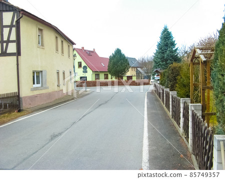 Saxony park in Germany with stones 85749357