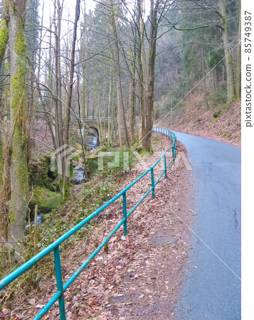 Cycle route in Saxony at Upper Lusatia 85749387